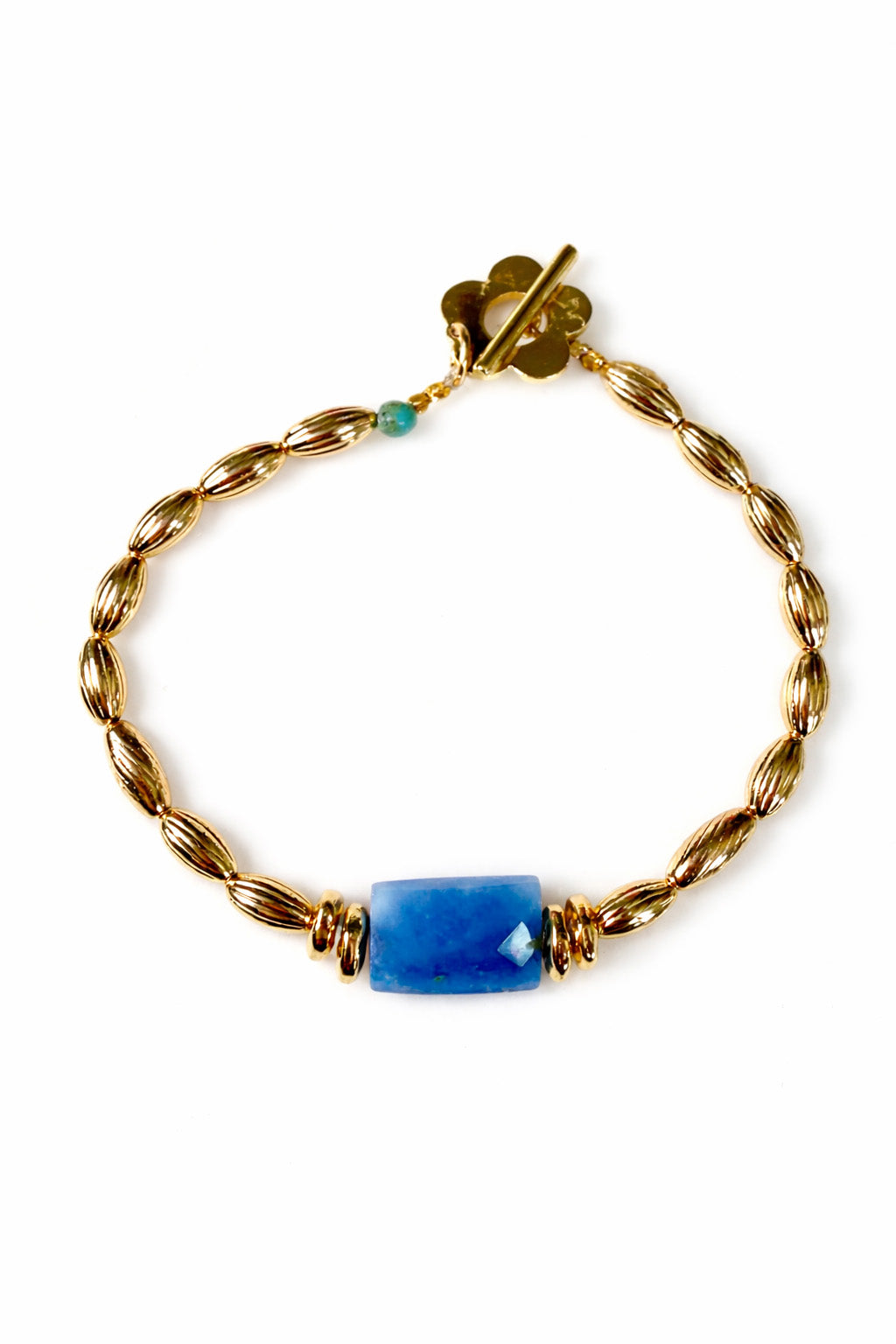 Blue Lapis and Gold Bracelet