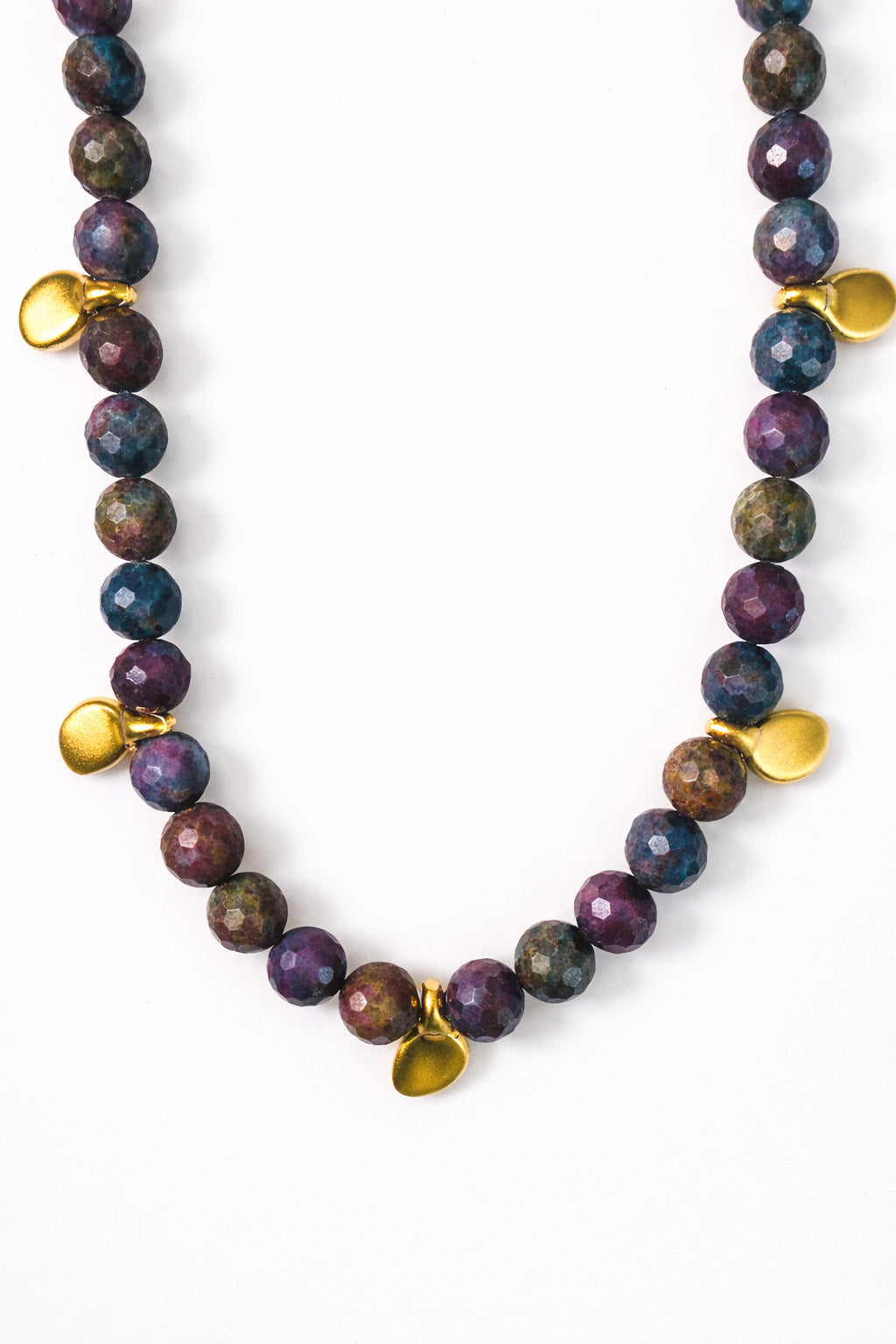 Mookaite & Gold Beaded Necklace
