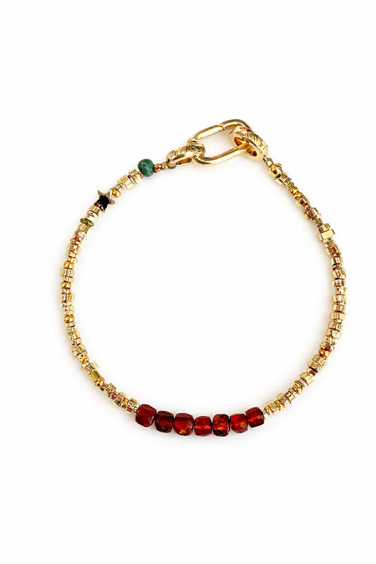 Golden Garnet Bracelet