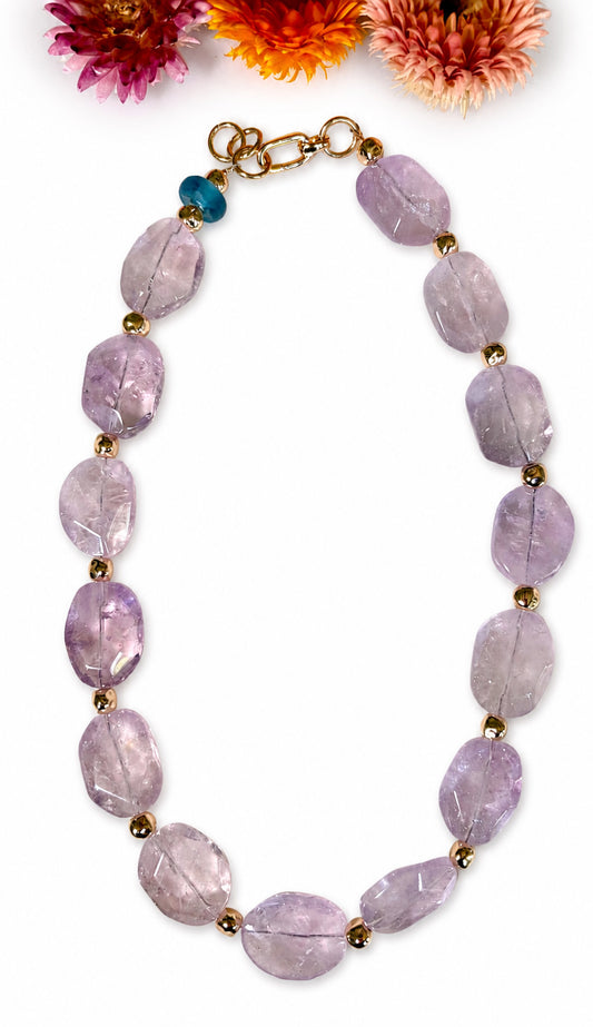 Lavender Serenity Statement Necklace | Handcrafted Gemstone Jewelry