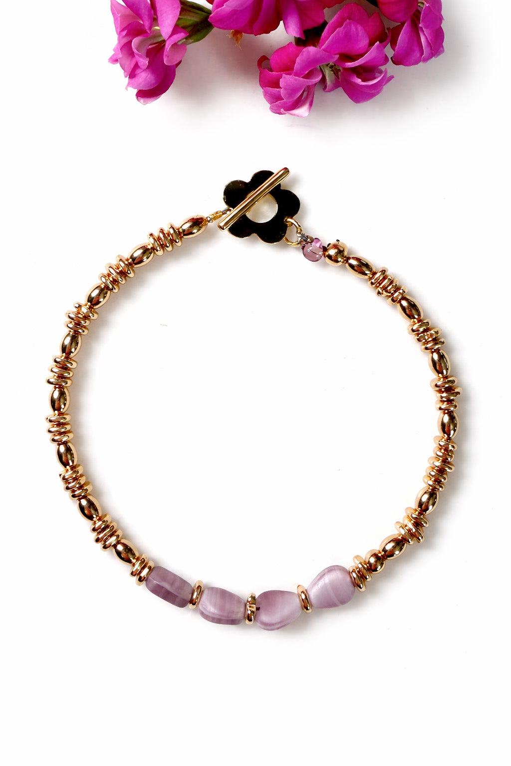 Blush Petal Beaded Bracelet