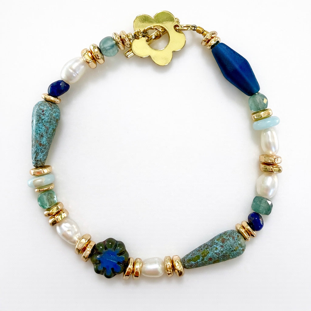 Ocean Bloom Beaded Bracelet