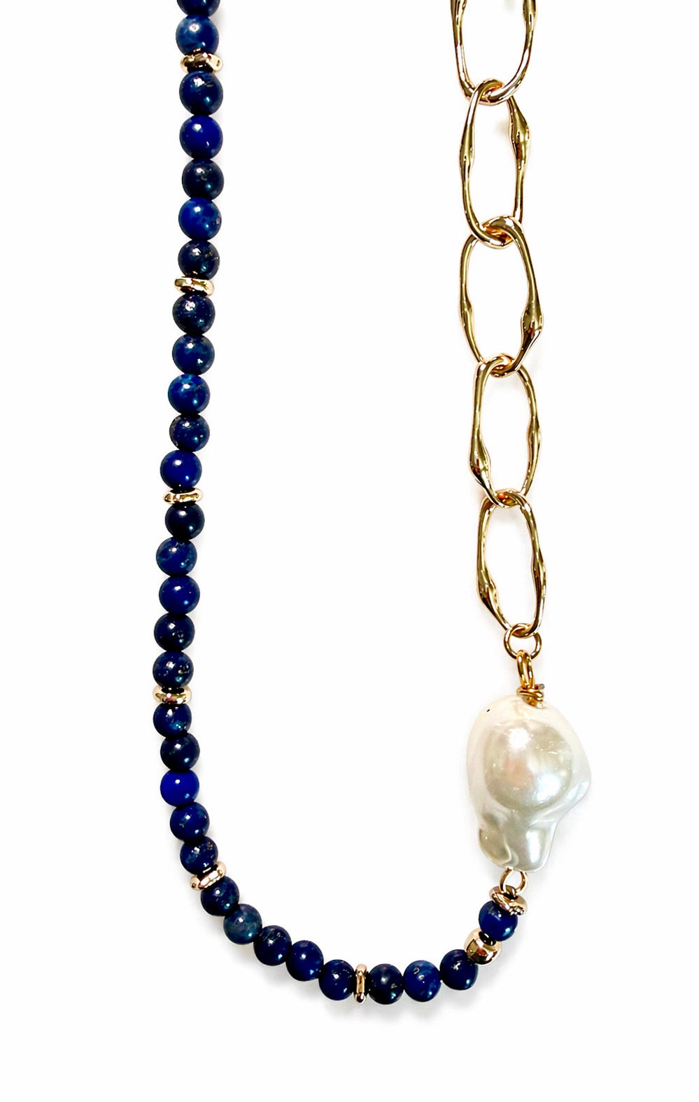 Lapis and Pearl Necklace