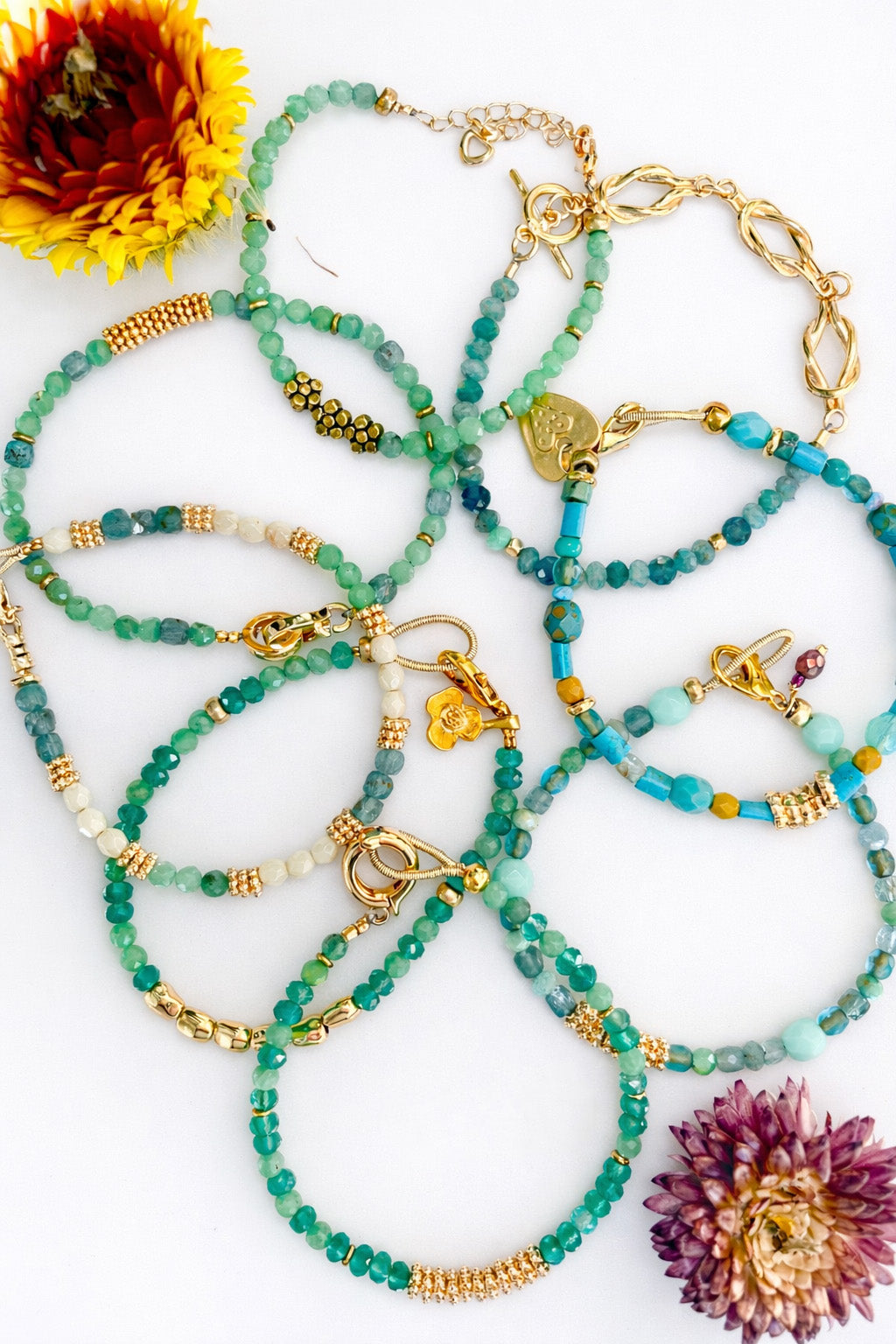 Apatite Faceted Cube Bracelet