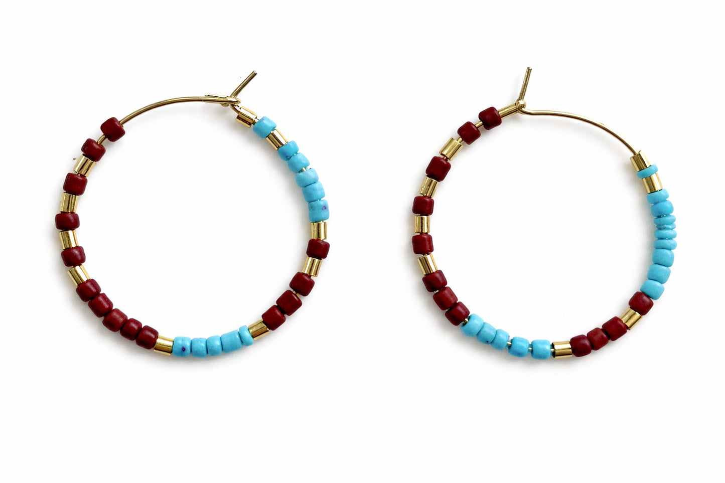 Beaded Hoop Earrings IV