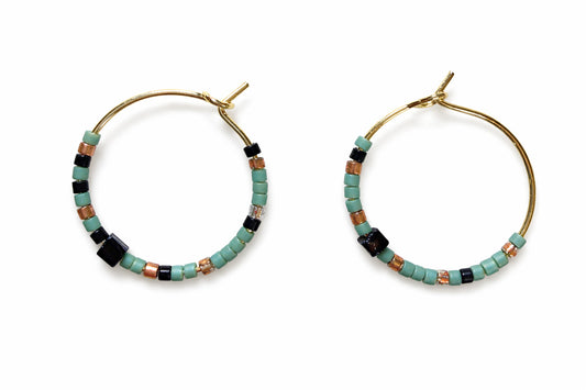 Beaded Hoop Earrings