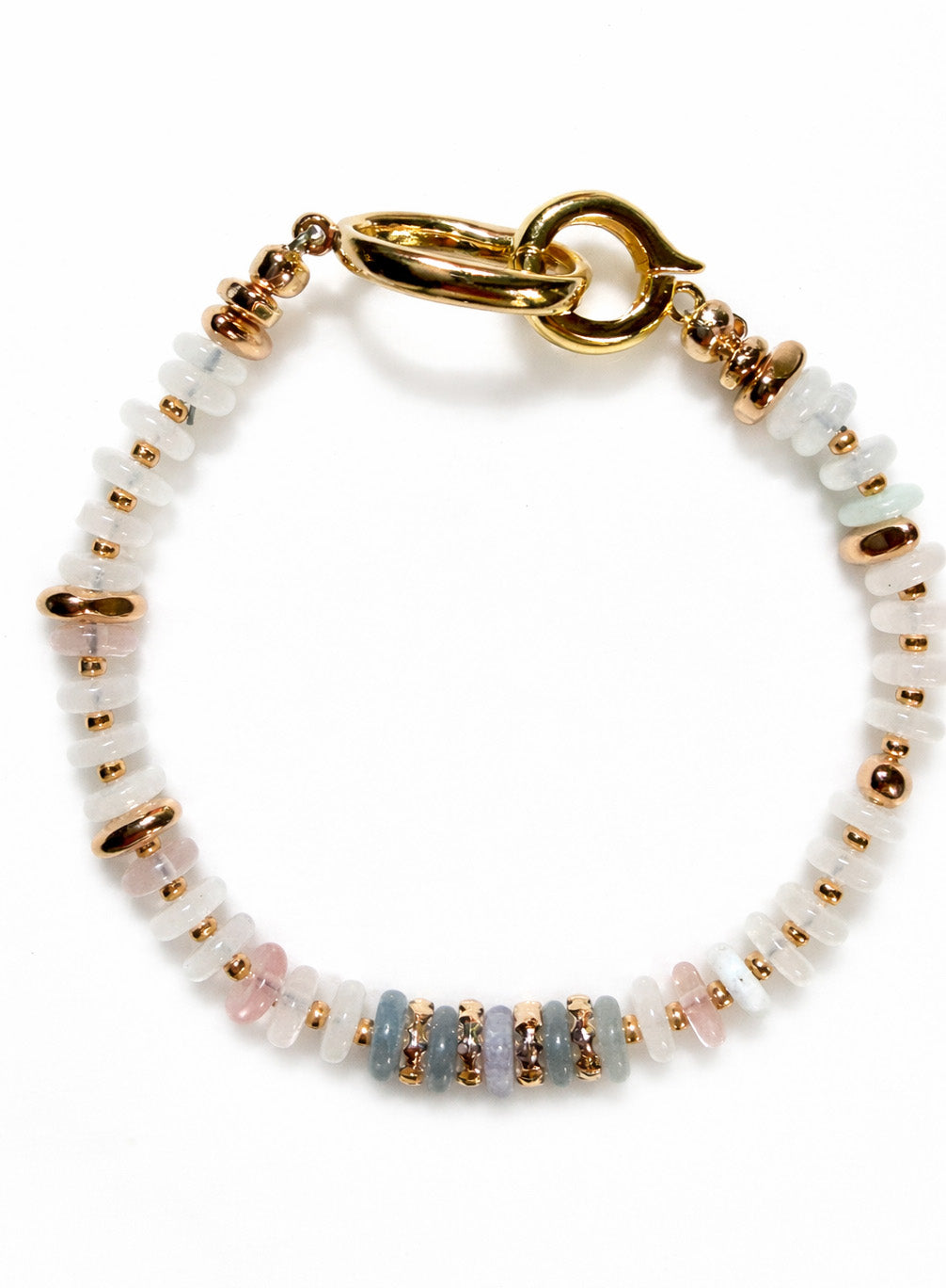 Multi-Stone Chip Bead Harmony Bracelet - White