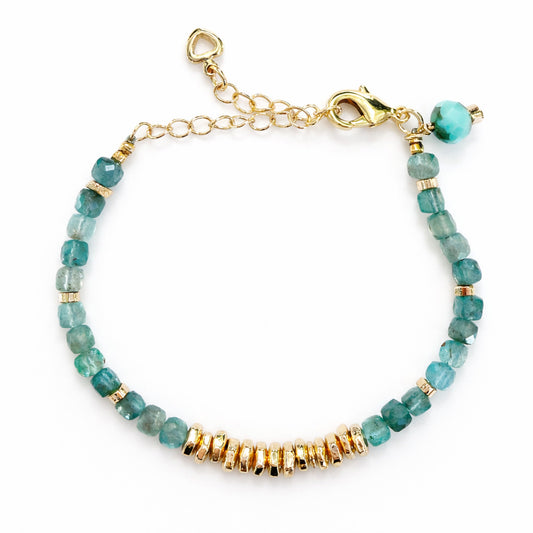 Anatite Faceted Cube Bracelet