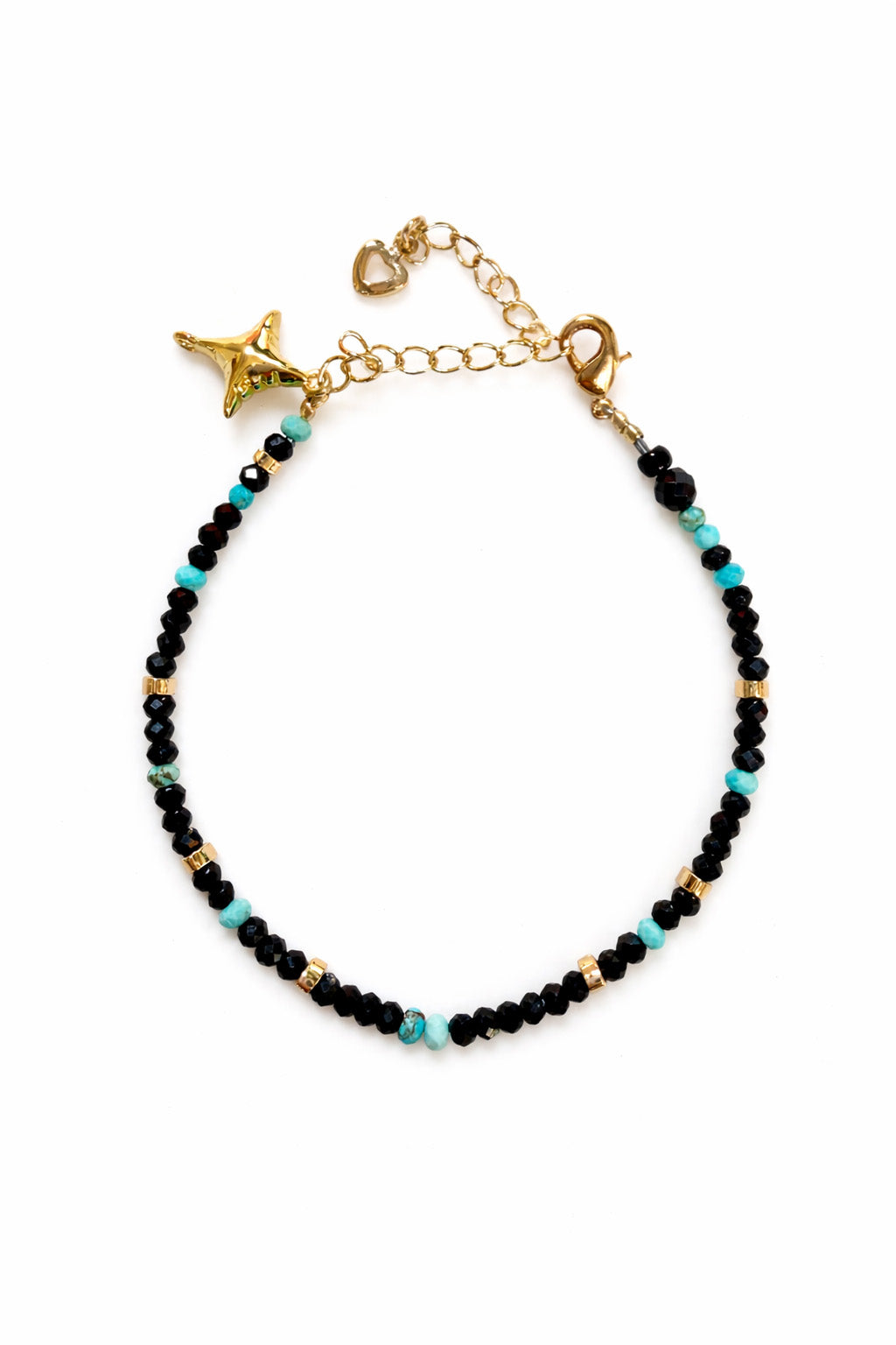 Midnight Turquoise Charm Bracelet