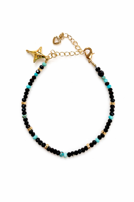Midnight Turquoise Charm Bracelet