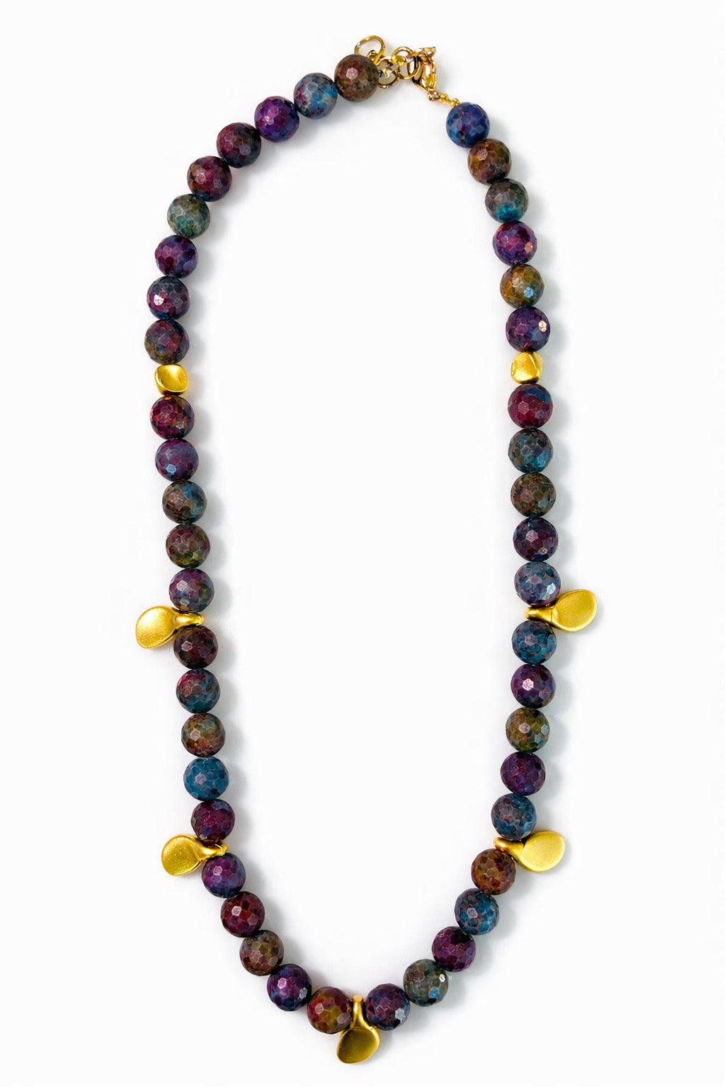 Mookaite & Gold Beaded Necklace