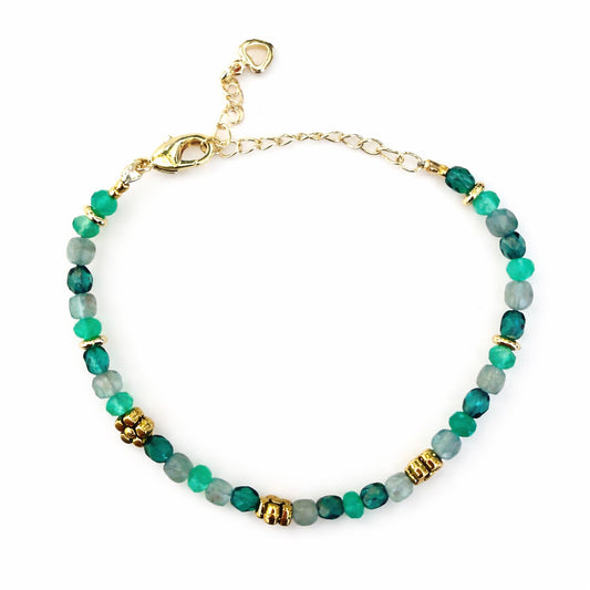 Minimalist Green Gemstone Bracelet