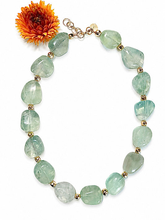 Mint Serenity Statement Necklace | Handcrafted Gemstone Jewelry