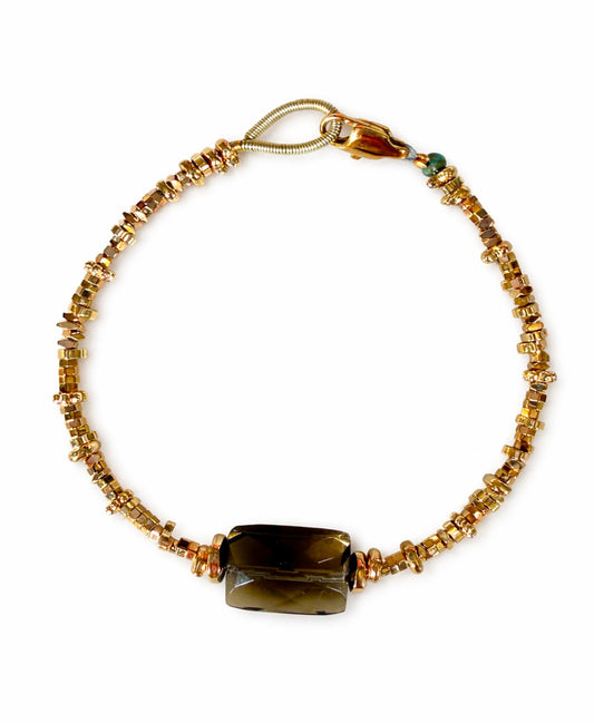 Golden Earth Beaded Bracelet