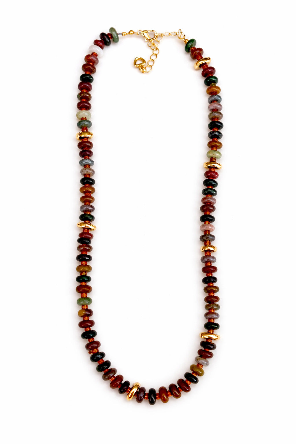 Multi-Stone Chip Harmony Necklace - Earth Tones