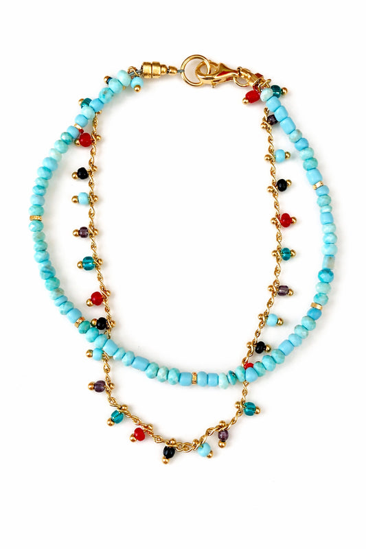 Turquoise with Chain Bracelet